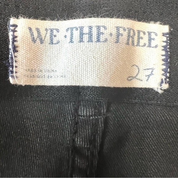 Free People Gray Penny Pull On Stretch Denim Flare Retro Jeans Women’s 27 - Picture 15 of 15